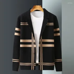 Men's Sweaters 2024 High-end Autumn Clothes Cardigan Coat Korean Fashion Knitted Jacket Spring And Casual