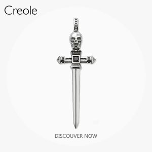 Pendants Pendant Skull Sword Fit Necklace 2021 Brand New Rebels Jewelry Europe Bijoux 925 Sterling Silver Warrior Gift For Women Men