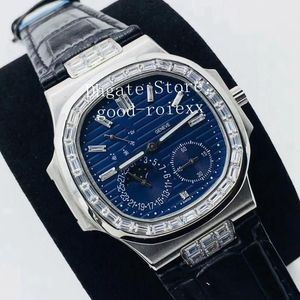 4 Style Luksusowe różowe złoto Diamentowe zegarki dla mężczyzn Watch Automatic Cal 240 ETA Męska skóra 40 mm 5724 Power Reserve V2 Version222v