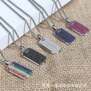 デザイナーのDavidYumans Yurma Yurma Jewelry Necklace模倣ダイヤモンドブランドペンダントでいっぱいのステンレス鋼チェーン