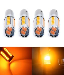 4x 1156 BAU15S PY21W LED -billampor Amber Yellow 33SMD 5730 5630 Hög Power LED Turn Signal Ljus Parkering Bulb Carstyling5438881