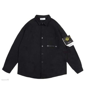 Italienska varumärke Stones Island Men Quality broderad kompass Cross Löstagbar sten rosjacka denim jacka sten broderad arm märke 5057 4178