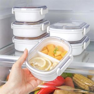 Geschirr Tragbare Lunchbox Mikrowellengeeigneter Reiskorb aus Kunststoff in Soße Stapelbarer Salat- und Obstbehälter