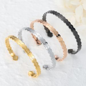 Roupa Allah Islã Islã Gift de aço inoxidável muçulmano Bangle de aço inoxidável Pulseira personalizada Mulheres de joias profundas Ayatul Kursi Bracele Bracele