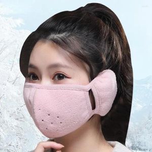 Bandanas à prova de frio máscara térmica respirável earmuffs dois em 1 envoltório banda aquecedor de orelha ao ar livre equitação muff esqui