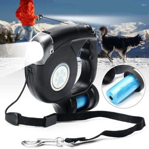 Dog Collars Included Extendable 4.5M LED With Garbage Lead Pet Leash Retractable