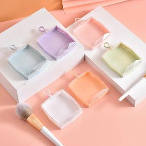 Storage Bags 1pc Diamond Shaped Powder Puff Box Portable Cotton Candy Air Cushion Jewelry Articles Dustproof