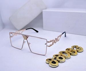 Luxus-Designer-Marke, Retro, übergroße, quadratische, polarisierte Sonnenbrille für Damen und Herren, Vintage-Farbtöne, UV400, klassische Sonnenbrille mit großem Metallrahmen, Rot, Grün, 88063