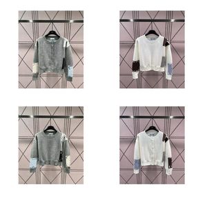 Kobiety Nowy sweter Moda Great Street Greometryczne nadrukowane drukowana bluza Załoga Załoga Long Slevee Cardigan White Grey 2024 Luksusowe ubrania marki