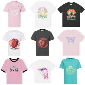 Женская дизайнерская футболка, хлопковые топы с животным принтом, футболки с короткими рукавами, повседневные модные футболки-поло 2024