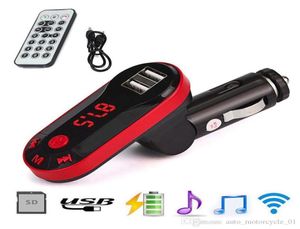 Автомобильный комплект MP3-плеер Bluetooth Беспроводной FM-передатчик Bluetooth MP3-плеер Автомобильный комплект для рук USB-зарядное устройство TF SD Remote GGA93 100 шт.7760779