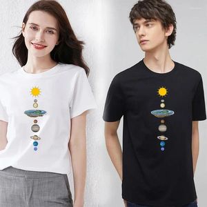 Kadın Tişörtleri 2024 Erkek Kadın Yaz Y2K T-Shirt Mektubu Baskı Karikatür Kısa Kollu Günlük Tees Giyim