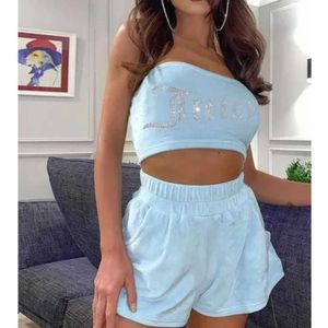 Juicy Apple Women's Casual Two Piece Set ärmlös topp och elastiska shorts Matching Athleisure Outfits Nya ankomst 2024