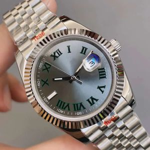 Nowy Jubileusz Automatyczne mechaniczne Wimbledon Dial 41 mm Rozmiar męski zegarek ze stali nierdzewnej Luted Bezel Sapphire Glass