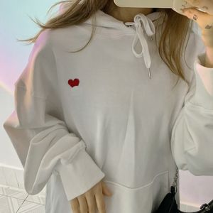 メンズパーカースウェットシャツパリフーディークラシックレッドラブ女性のための刺繍入りプルオーバーパーカー4色
