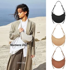 Designer Bag Polen Numero Dix Cyme Bag Mini Tonca Textured Duo Shoulder Camel Numero Un Nano Ma Tote Women Cross Body Bags Lady Handbag läderväska Halvmåne underarm S2