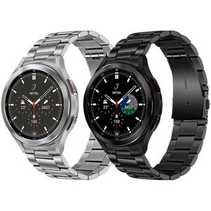 Gebogenes Ende, lückenloses Metallarmband aus Edelstahl für Samsung Galaxy Watch 4 Classic 46 mm, 42 mm, 44 mm, 40 mm, Ersatzarmband 2202651