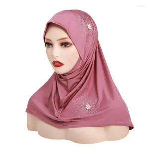 Ethnic Clothing Muslim Women's Instant Hijab Beading Inner Turban One Piece Amira Islamic Headwraps Arabic Underscarf Shawls Malaysia