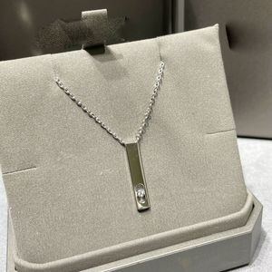 DUPE BRAND TOPLATNY Naszyjnik 925 Srebrny łańcuch orzechowy dla kobiet z ruchami diamentów