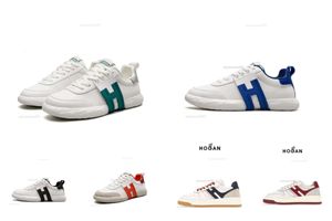 Novos sapatos de designer H630 Casual Hogans Sapatos Mulheres Homem Verão Moda Simples Suave Calfskin Ed Camurça Couro de Alta Qualidade HG Tênis Tamanho Running Shoes