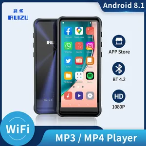 Android WiFi MP4 MP3 Musikspelare med Bluetooth Full Touch Screen 16GB Hifi Sound Walkman Support App Download