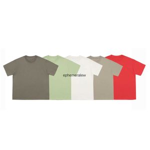 メンズTシャツ特大の夏のソリッドカラーTシャツ高品質のゆるいムーブメント短袖ティーヒップホップメンズとレディースコットンh24220