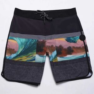 Men's Shorts 2023 NWT spandex Bermuda mens long pants quick drying surfing suit waterproof beach shorts elastic surfing pants swimming board shorts E852 J240219