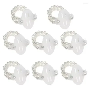 Charm Bracelets 8x/Set Elastik İnci Bilek Korsage Bantları Düğün Partisi Dropship için Diy Çiçek Dekorasyonu