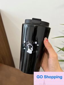 Klassisk stor kapacitet kaffekopp rostfritt stål isolerade kvinnors högt utseende hot cup hushållsvattenkoppar