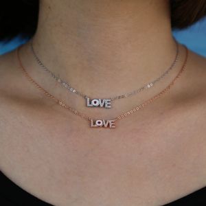 Halsband söta härliga kärleksbrev vit emalj ond öga charm lycklig alla hjärtans gåva till flickvän 925 silverhalsband
