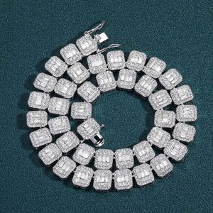 New hip hop Necklace 13mm square diamond round diamond CUBAN CHAIN full Diamond Mens trendsetter Necklace