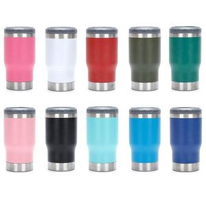 Tumblers 14oz Can Soğutucu Kahve Bardağı Tulumbler Paslanmaz Çelik 12oz İnce Soğuk Bira Şişesi Tutucu Açıcı Çift Duvar Vakum ISTED DHFRJ