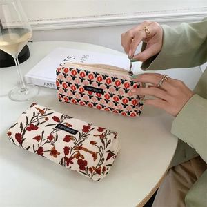 Borse per cosmetici Velluto a coste da viaggio Rossetto Portamonete Borsa per il trucco Borse per trucco da donna Astucci per cancelleria scolastica Astuccio per penne