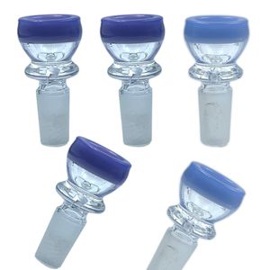 Цветная прозрачная стеклянная чаша 14 мм 18 мм, мужские чаши для кальяна, кусок матового соединения, толстая воронка, трубка для ногтей для водяного бонга