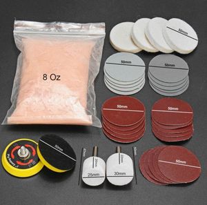 Ny 34PCSSet Deep Scratch Remover Car Glass Polering Kit Cerium Oxid Pulver Slip Disc XOA88 L8PU5945770