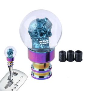 Automatic Shift Knob Acrylic Crystal Bubbles Shifter Creative Skull Gear Shift Knob Lever Stick Pen Handle Head Car Styling