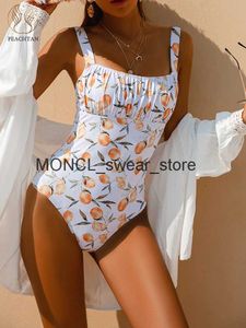 Damskie stroje kąpielowe Peachtan Bandeau Szybkość kąpielowa Kobieta owoce nadruk One Piece Swimsuit Kobiet Sport Kąpiel Kącik Swim Beach Wear Bodysuit 2021 NEWH2422088