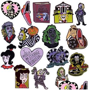 Narzędzia# 20 Colors Halloween Beetlejuice Odznaka Śliczne filmy Gry Gry Hard Enomel Pins Zbierz kreskówkę broszkową plecak torba do torby Lapel DHF5F