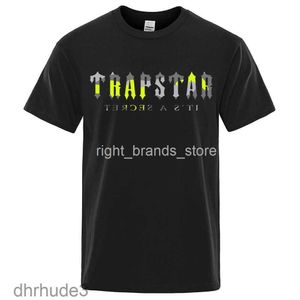 T-shirt da uomo Trapstar London Sport Giallo Uomo Cotone Oversize Manica corta Moda Abiti larghi Casual T-shirt da strada traspirante0225v23 UH5L UH5L