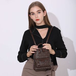 F kvinnors 2023 nya mini tryckt crossbody små mode dubbel ryggsäck 75% fabriksdirektförsäljning