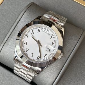 Titta på Mens Designer Watches 41mm Automatisk mekanisk rörelse Högkvalitativ dubbel Datumfunktion Arvur 316 Rostfritt stål Strap Montre de Luxe