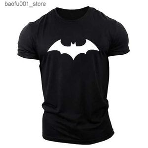 Men's T-Shirts Bat Graphic 3D T-shirts For Mens Short Sleeve Street Style Hip Hop Male Tees 6XL Plus Size Loose Casual Sporty Tops Clothing Q240220