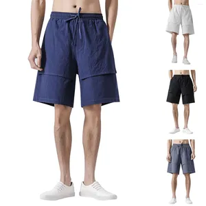 Shorts de corrida Masculino Cor Sólida Esportes Soltos Tamanho Fino 13 Baggy Para Homens Ginástica Mens Basquete