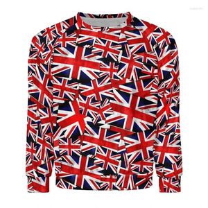 Hoodies masculinos a bandeira do Reino Unido moletom gráfico para roupas masculinas moda britânica streetwear 3d impresso mulheres pullovers menino manga longa