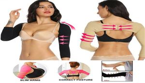 Zity feminino 039s compressão braço emagrecimento shaper postura corrector manga longa manga braço mais magro shapewear 2103176897994