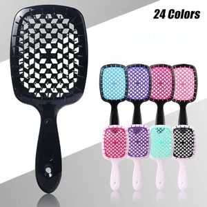 Hair comb exfoliated and tangled hair comb hollow massage comb wet curl hair brush hair comb salon hairstyle tools 230208