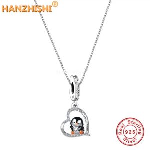 Halsketten, 925er-Sterlingsilber, hübscher Pinguin-Anhänger, Halskette, Schmuck, Jahrestag, Geburtstag, Geschenk für Schwester, Mutter, Ehefrau, Freundin, Kind