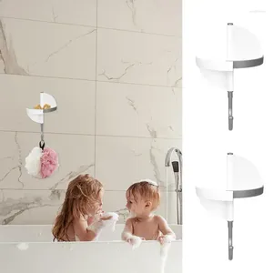 Bath Accessory Set Coat Hooks Heavy Duty Wall Mounted Rotatable Hat Hangers 2-in-1 No-Punch Waterproof Design