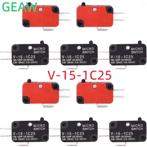 Smart Home Control 10Pcs Micro Switch V-15-1C25 Limit 1NO 1NC 125V/250V 16A Microwave Oven Door Arcade Push Button