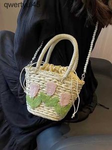 Shoulder Bags andwoven Straw Woven Bag Female Tai Beac Vacation Beac andbag Nice Vegetable Basket Cross-body BagH24220